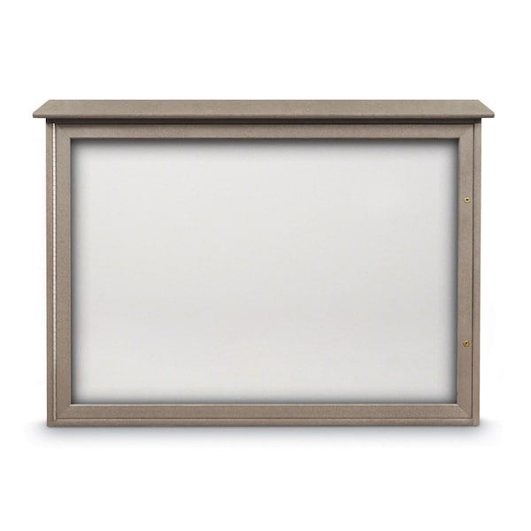 Outdoor Enclosed Combo Board, 72"x36", Bronze Frame/Blk Porc & Amethyst